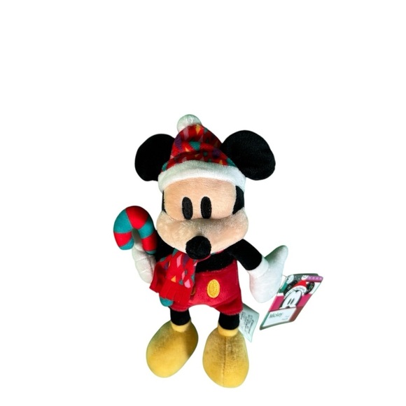 DISNEY STORE MICKEY MOUSE HOLIDAY PLUSH 9 1/2"  CHRISTMAS 2018 MINI BEAN BAG - Picture 3 of 11
